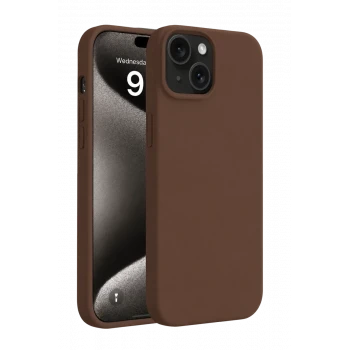Newface Apple iPhone 15 Kılıf First Silikon - Kahverengi
