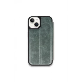 Newface Apple iPhone 15 Kılıf Flip Cover - Koyu Yeşil