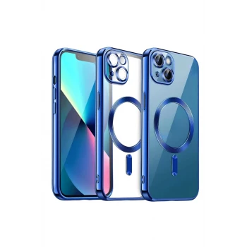 Newface Apple iPhone 15 Kılıf Kross Magneticsafe Kapak - Lacivert