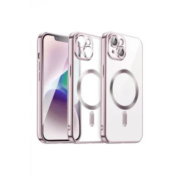 Newface Apple iPhone 15 Kılıf Kross Magneticsafe Kapak - Rose