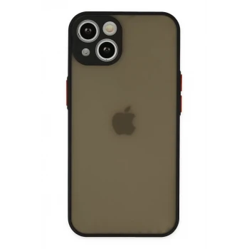 Newface Apple iPhone 15 Kılıf Montreal Silikon Kapak - Siyah