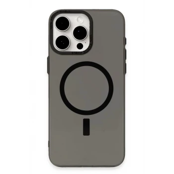 Newface Apple iPhone 15 Pro Kılıf Anka PC Magneticsafe Sert Metal Kapak - Siyah