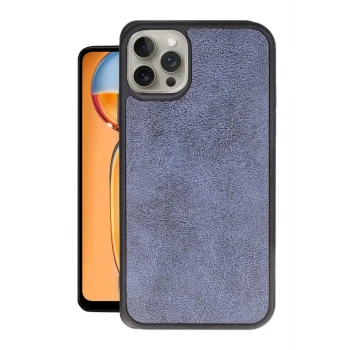 Newface Apple iPhone 15 Pro Kılıf Aras Deri Kapak - Lacivert