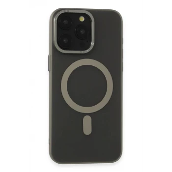 Newface Apple iPhone 15 Pro Kılıf Lodos Magneticsafe Mat Kapak - Titan Gri
