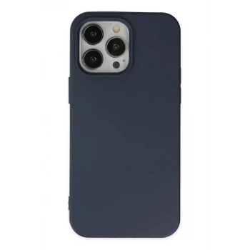 Newface Apple iPhone 15 Pro Kılıf Nano içi Kadife Silikon - Lacivert