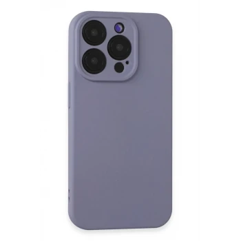 Newface Apple iPhone 15 Pro Kılıf Nano içi Kadife Silikon - Lila