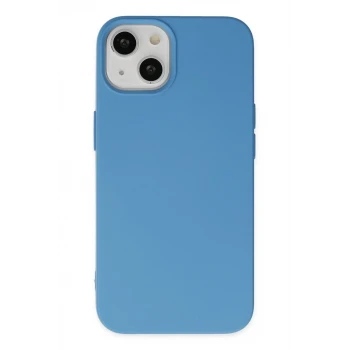 Newface Apple iPhone 15 Pro Kılıf Nano içi Kadife Silikon - Mavi