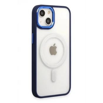 Newface Apple iPhone 15 Pro Kılıf Room Magneticsafe Silikon - Lacivert