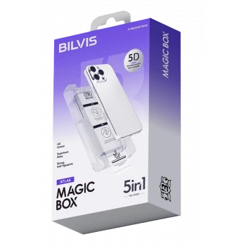 Newface Apple iPhone 15 Pro Max Bilvis 5in1 3D Magic Cam Ekran Koruyucu - Siyah