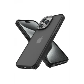 Newface Apple iPhone 15 Pro Max Kılıf Elegant Kapak - Siyah