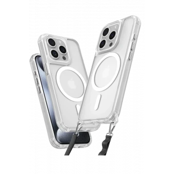 Newface Apple iPhone 15 Pro Max Kılıf Enka Magsafe Silikon Kılıf - Şeffaf