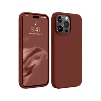 Newface Apple iPhone 15 Pro Max Kılıf First Silikon - Bordo