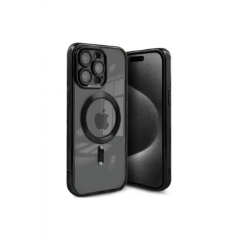 Newface Apple iPhone 15 Pro Max Kılıf Kross Magneticsafe Kapak - Siyah