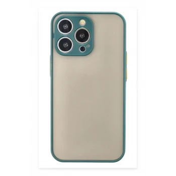 Newface Apple iPhone 15 Pro Max Kılıf Montreal Silikon Kapak - Yeşil