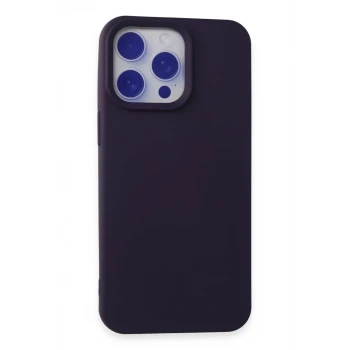 Newface Apple iPhone 15 Pro Max Kılıf Nano içi Kadife Silikon - Mor