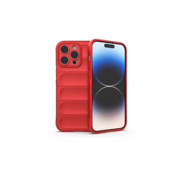 Newface Apple iPhone 15 Pro Max Kılıf Optimum Silikon - Kırmızı