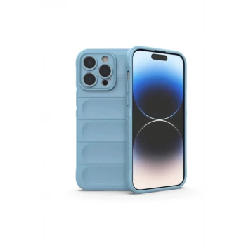 Newface Apple iPhone 15 Pro Max Kılıf Optimum Silikon - Sky Blue