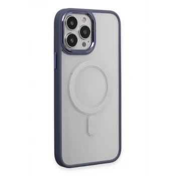 Newface Apple iPhone 15 Pro Max Kılıf Room Magneticsafe Silikon - Sierra Blue
