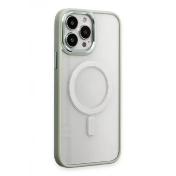 Newface Apple iPhone 15 Pro Max Kılıf Room Magneticsafe Silikon - Su Yeşili