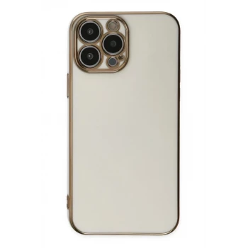 Newface Apple iPhone 15 Pro Max Kılıf Volet Silikon - Beyaz