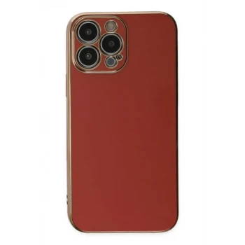 Newface Apple iPhone 15 Pro Max Kılıf Volet Silikon - Kırmızı