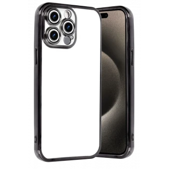 Newface Apple iPhone 15 Pro Max Razer Lensli Silikon - Siyah