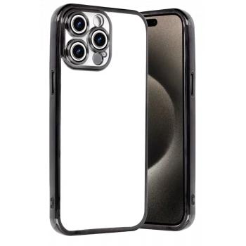Newface Apple iPhone 15 Pro Max Razer Lensli Silikon - Siyah