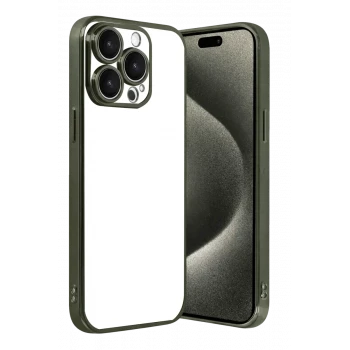 Newface Apple iPhone 15 Pro Max Razer Lensli Silikon - Yeşil