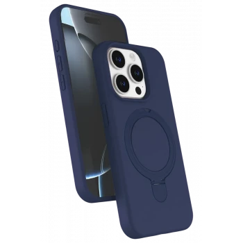 Newface Apple iPhone 15 Pro Max Regal Magsafe Standlı Kapak - Lacivert