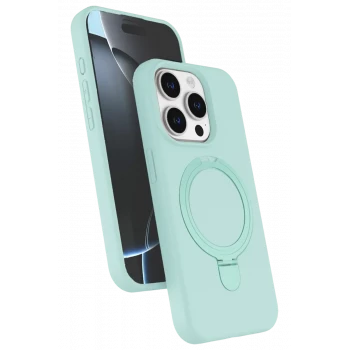 Newface Apple iPhone 15 Pro Max Regal Magsafe Standlı Kapak - Su Yeşili