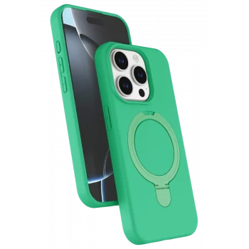 Newface Apple iPhone 15 Pro Max Regal Magsafe Standlı Kapak - Yeşil