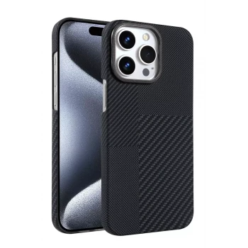 Newface Apple iPhone 15 Pro Max Vega Magsafe Kapak - Siyah