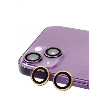 Newface Apple iPhone 15 Raze Metal Kamera Lens - Sarı
