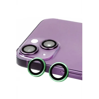 Newface Apple iPhone 15 Raze Metal Kamera Lens - Yeşil
