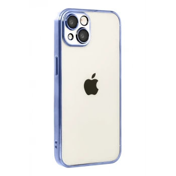 Newface Apple iPhone 15 Razer Lensli Silikon - Açık Mavi