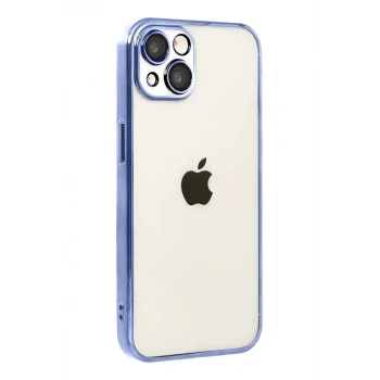 Newface Apple iPhone 15 Razer Lensli Silikon - Açık Mavi