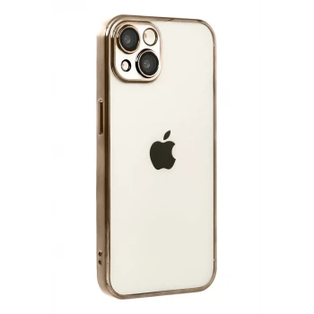 Newface Apple iPhone 15 Razer Lensli Silikon - Çöl Titanyum