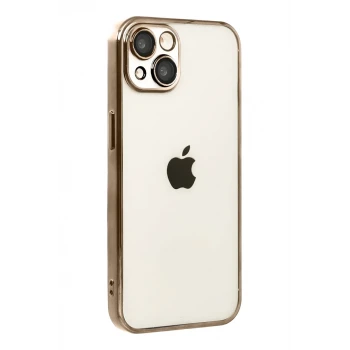 Newface Apple iPhone 15 Razer Lensli Silikon - Çöl Titanyum