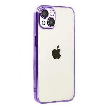 Newface Apple iPhone 15 Razer Lensli Silikon - Mor