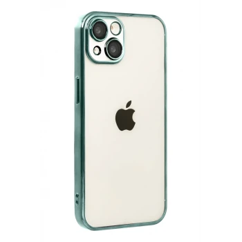 Newface Apple iPhone 15 Razer Lensli Silikon - Yeşil