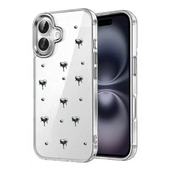 Newface Apple iPhone 16 Fiyonk Desenli Kapak - Desen 1