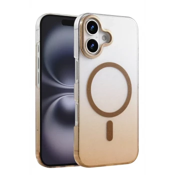 Newface Apple iPhone 16 Glossy Magsafe Kapak - Çöl Titanyum