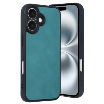 Newface Apple iPhone 16 Kılıf Aras Deri Kapak - Açık Yeşil