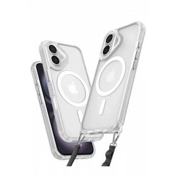 Newface Apple iPhone 16 Kılıf Enka Magsafe Silikon Kılıf - Şeffaf