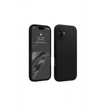 Newface Apple iPhone 16 Kılıf First Silikon - Siyah