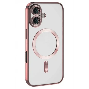 Newface Apple iPhone 16 Kılıf Kross Magneticsafe Kapak - Pembe