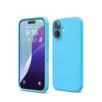 Newface Apple iPhone 16 Kılıf Nano içi Kadife Silikon - Mavi