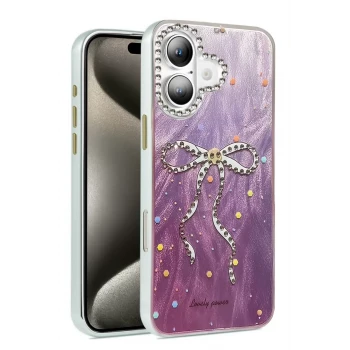 Newface Apple iPhone 16 Plus Kılıf Blade Aynalı Desenli Kapak - Desen 1
