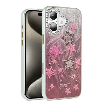 Newface Apple iPhone 16 Plus Kılıf Blade Aynalı Desenli Kapak - Desen 7