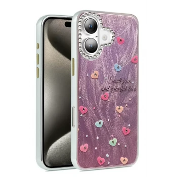 Newface Apple iPhone 16 Plus Kılıf Blade Aynalı Desenli Kapak - Desen 8